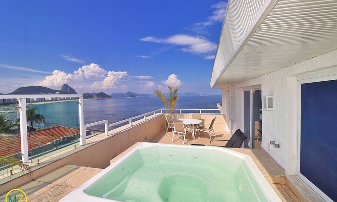 Copacabana Apartment | Amazing duplex penthouse with jacuzzi and sea view