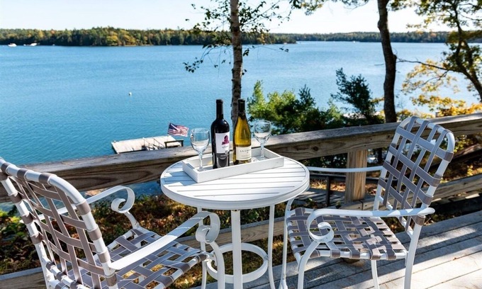 Sebascodegan Island House | Amazing Oceanfront Private Cottage Deep H2O Dock