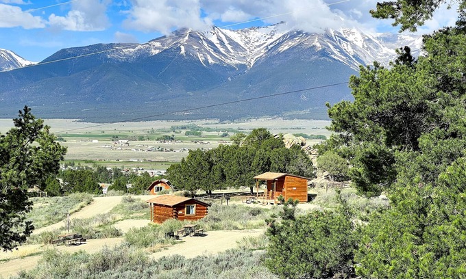 Buena Vista Cabin | AMAZING views of the Collegiate Peaks and most secluded 1 Room Dry Camping Cabin. Sleeps up to 4.