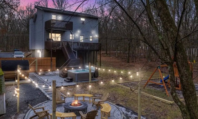 Mount Pocahontas House | Amenities Galore: Pool, Public Lake, Sauna, Hot Tub, Game Room, Playground