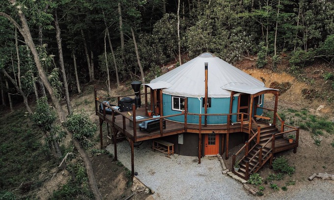 Brevard House | Amid the forest in the Land of the Waterfalls. Unique stay in Yurt on homestead