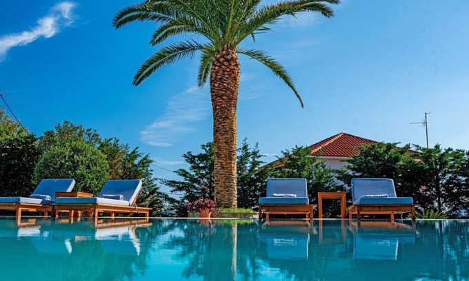 Agios Sostis Villa | Amor Beach Villa 3 Bedrooms with huge pool, BBQ, near the beach.