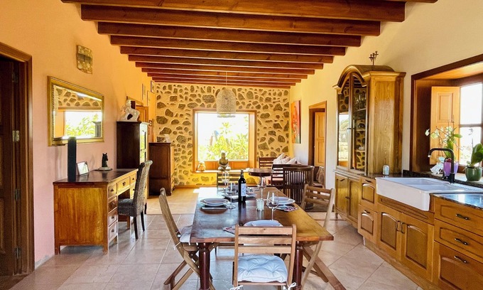 La Oliva House | "An oasis by the sea" Canarian finca for nature, watersports & animal lovers