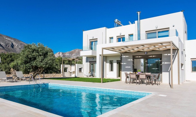 Lefkogeia Villa | Anemolia, New, Luxurious villa with unique sea and mountain view, private pool