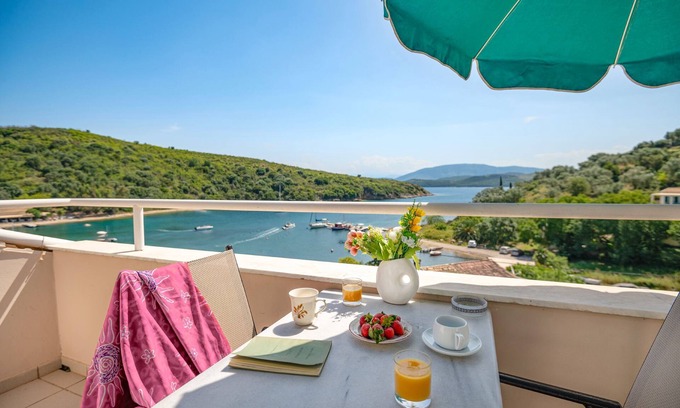 Agios Stefanos Apartment | Anna: Charming Corfu Apartment - Cozy for Couples, Sea Views, WiFi