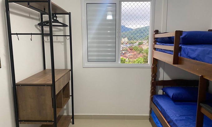 Umuarama Apartment | Ap. central area of Ubatuba: Gourmet Balcony, Swimming pool, air conditioning and wi-fi