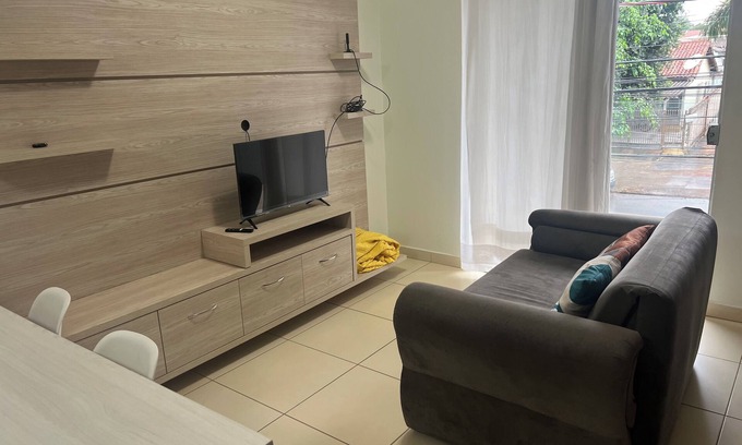 Monte Castelo Apartment | Apartment with balcony and suite for couple and child