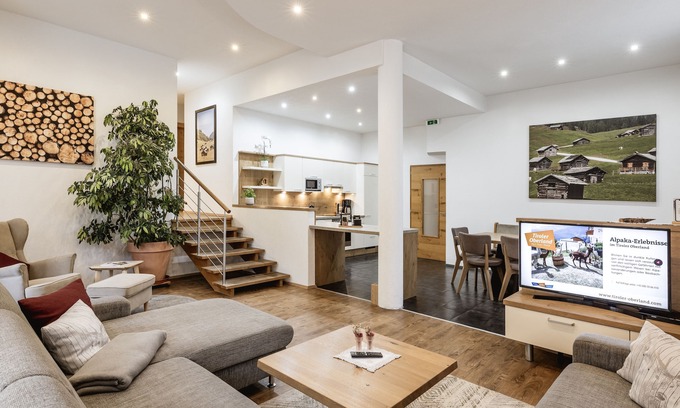 Ried im Oberinntal Apartment | Apart amber with 135 m² with a large sunny terrace for 6-11 people