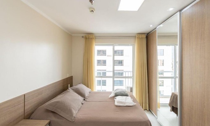 Goiania Apartment | Apartamento de 1 quarto - Edifício Metropolitan Barcelona - JARDIM GOIAS - Wi-fi - Garagem - MB1307B