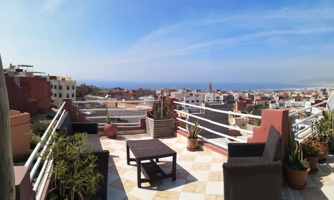 Tamrhakht Apartment | Apartment 80 m² roof terrace panoramic view of the Berber village ocean