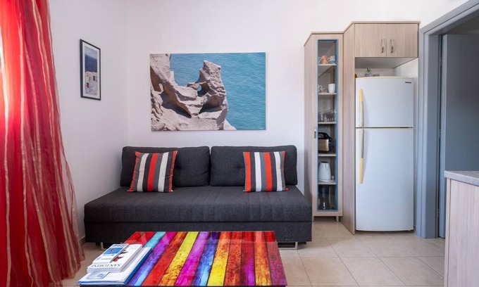 Perissa Apartment | Apartment 'Adelphi 4 40' with Mountain View, Wi-Fi and Air Conditioning