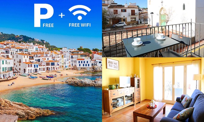 Calella de Palafrugell Apartment | Apartment Antic Plankton - wifi + parking + beach