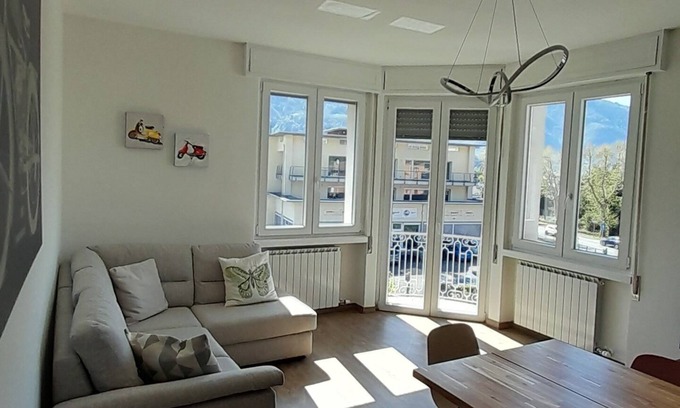 Costa Volpino Apartment | Apartment 'Aurora' with Mountain View, Private Terrace and Wi-Fi