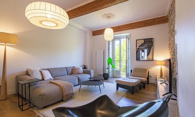 Pont-en-Royans Apartment | Apartment 'Aux Portes Du Vercors' with Mountain View, Balcony and Wi-Fi