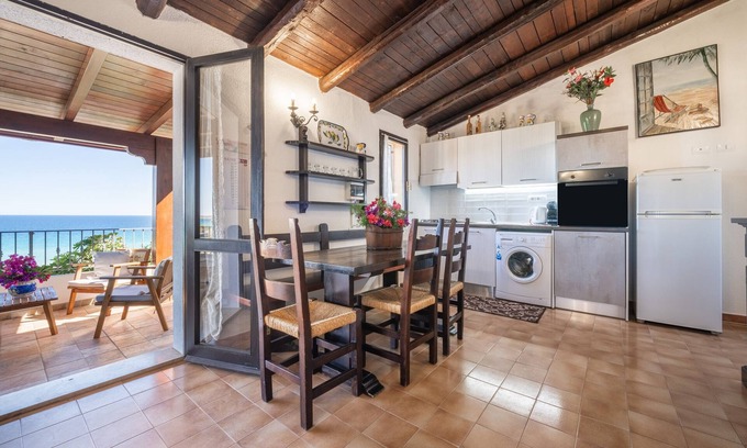 Costa Rei Apartment | Apartment "Casa Mariano" with Air Conditioning, Balcony & Fantastic Sea View