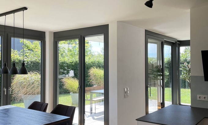 Blaustein Apartment | Apartment 'Fewo Blaustein-Panorama' with Private Terrace, Private Garden and Wi-Fi