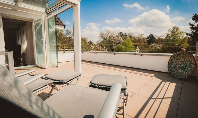 Huxtertor/Muhlentor/Gartnergasse House | Apartment "Flair" 95 m2, 2 bedrooms, roof terrace, winter garden, atmosphere