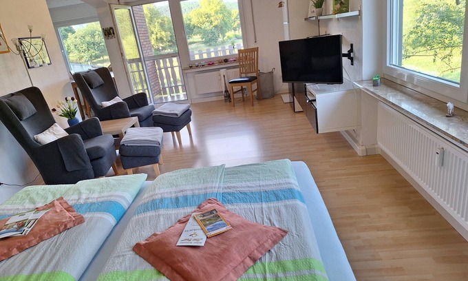 Bad Muenstereifel Apartment | Apartment "Heidi" 1st floor with fantastic valley view: KOLVENBACHER ZIEGENHOF