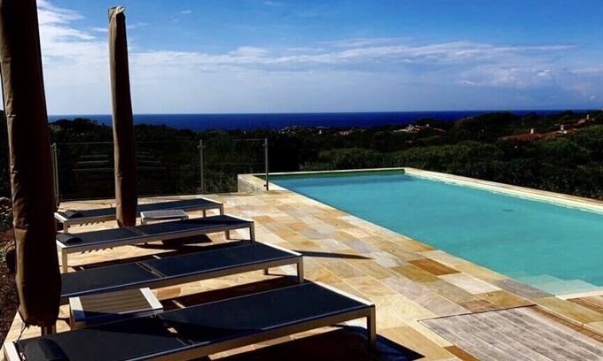 Portobello di Gallura Apartment | Apartment (in basement of a villa) in countryside with fantastic sea view + pool