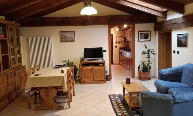 Villar San Costanzo Apartment | Apartment in Villa in Maira Valley With Convenient Courtyard Parking