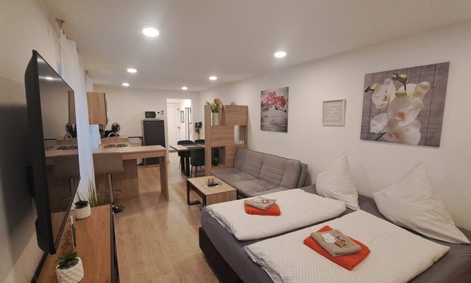 Roding Apartment | Apartment kitchen, WLAN, SMART TV, modern, 1 double bed in Roding