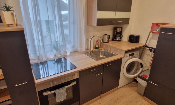 Roding Apartment | Apartment kitchen, WLAN, SMART TV, modern, single bed