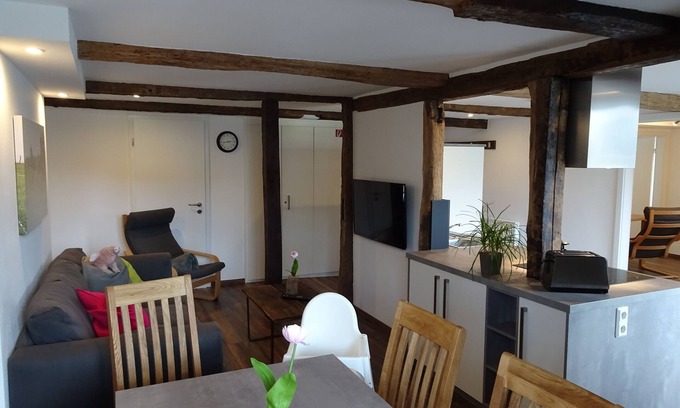Finnentrop Apartment | Apartment 'Kleeblatt' with Private Terrace, Shared Garden and Wi-Fi