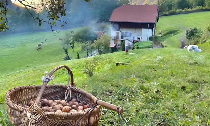 Ugine Apartment | Apartment 'La Ferme Du Mont Charvin' with Mountain View, Private Terrace and Balcony