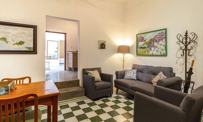 Downtown Queretaro Apartment | Apartment in the Center, Terrace. WIFI+Workroom+A/C
