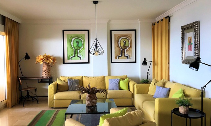 Buenas Noches House | Apartment 'Penthouse Bermuda Beach 3' with Sea View, Pool, Garden & Wi-Fi