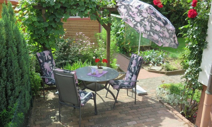 Grossheubach Apartment | Apartment with outdoor seating under the vines | 3 * stars