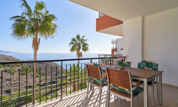 Torrox Costa Apartment | "Apartment With Sea Views Calaceite" with Shared Pools, Private Terrace Wi-Fi