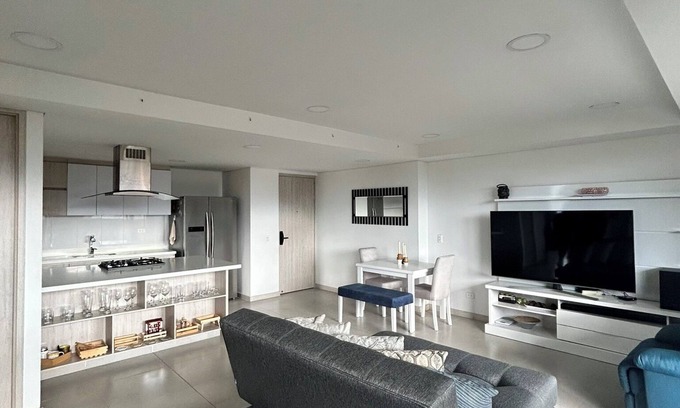 Envigado Apartment | Apartment with Terrace, AC and Hot Tub near Viva Envigado Mall
