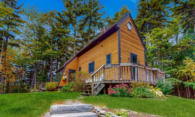 Bayville Cottage | Appalachee Pond Waterfront Cottage | Decks, Sunroom, Dock with Kayaks & Canoe