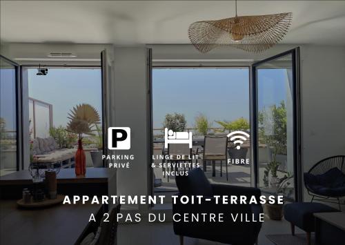 Les Sables d'Olonne Apartment | Appartement cosy 2 ch avec toit terrasse & parking - Lumineux et calme