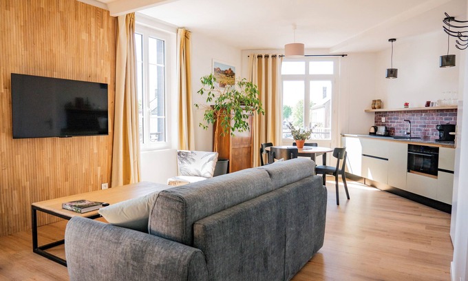 Moyenneville Apartment | Appartement La Cabine - Baie Marine - Baie de Somme - Family - Air conditioning.
