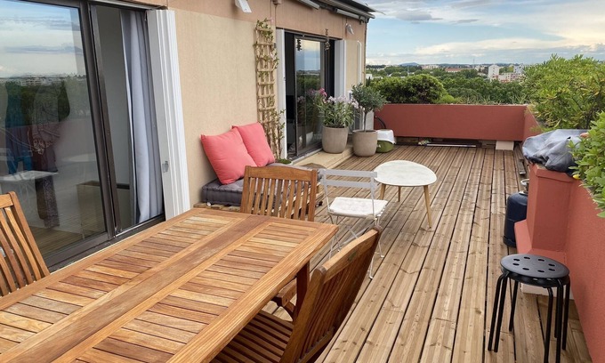 Estanove Apartment | Appartement sur le Toit, 3 Chambres vue sur Montpellier