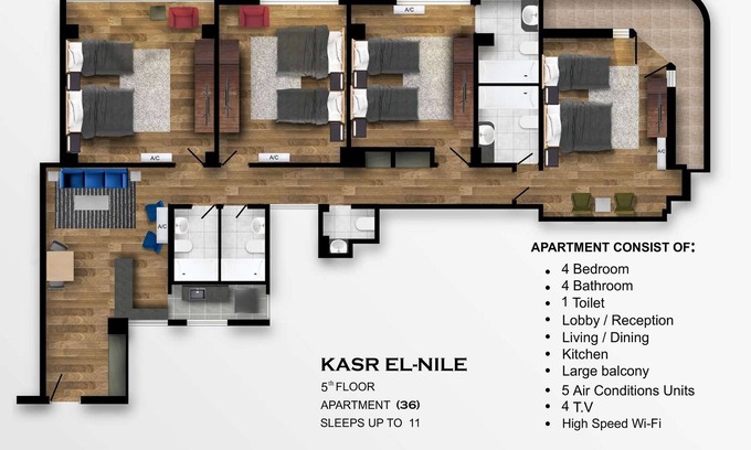 Abdin Apartment | Arabesque Apartment in Central of Cairo