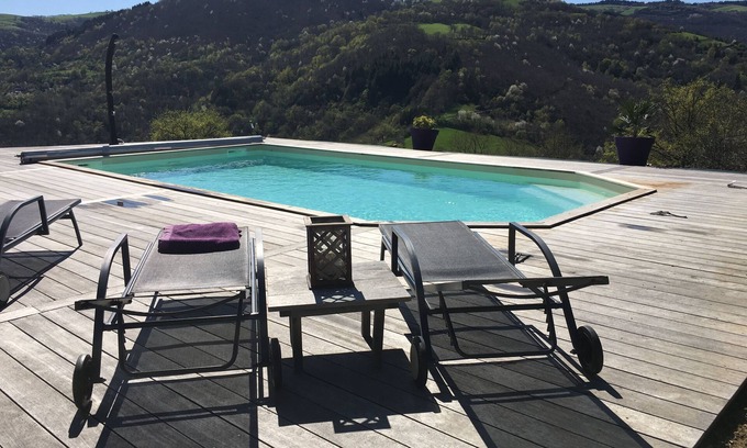 Saint-Hippolyte House | Architect house with swimming pool, panoramic view, beautiful expo