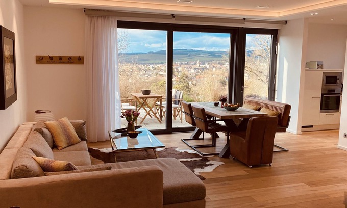 Bad Sobernheim Apartment | Architect's house Luxury apartment in top location - breathtaking view and terrace
