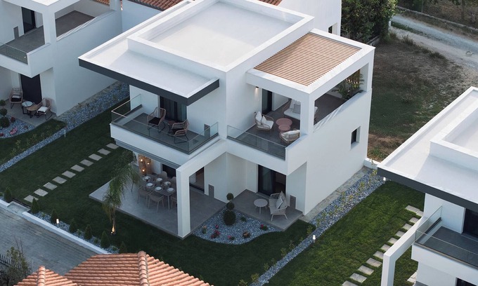 Ofrinion Villa | Argylos-Two-Bedroom Seaview Villa with Private Garden