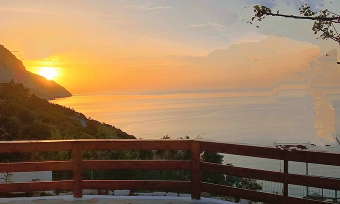 Armenistis House | Aspa Stonehouse in Magganitis, endless view of Icarian sea