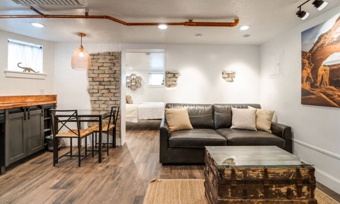 Central Business District Apartment | Aspenwood Manor- Brand New Basement Apartment Inspired by Southern Utah