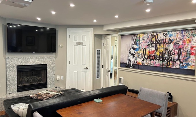 Tenleytown House | AU Park Basement Executive Apt, Private Entrance, Large Windows, Steps to Metro