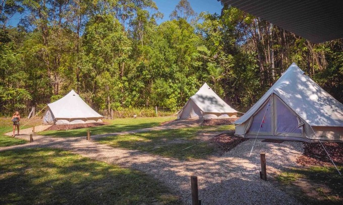 Verrierdale Cabin | Aura Glamping Tent: Eco Stay w/Private Bathroom & Nature Views Near Noosa