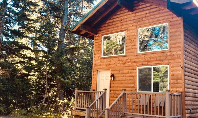 Bear Creek Cabin | Aurora Skies Lodging - Private Cabin with Open Loft Bedroom - Sleeps 3-6