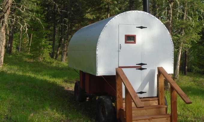 Eureka RV Rental | authentic sheepherder wagon camping near wilderness areas in Kootenai NFS