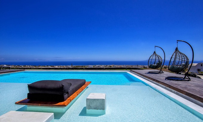 Santorini House | AV Sea View Villa with Private Pool - Breakfast included, Concierge, Daily Maid