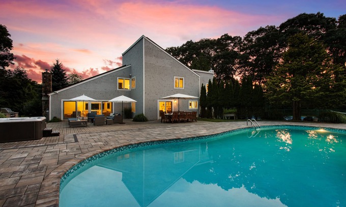Speonk House | *Available for Ryder Cup!* | Pool, Hot Tub, Tennis, Fire Pit | Close to Beach