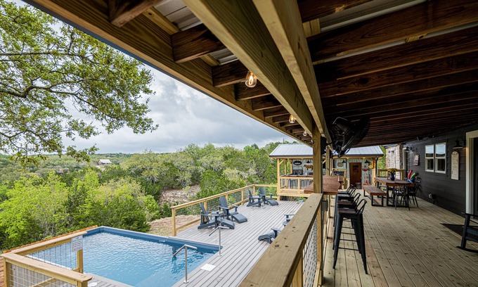Dripping Springs House | Backyard Bliss | Heated Pool, Pavilion, Dog Friendly & Wineries Nearby!
